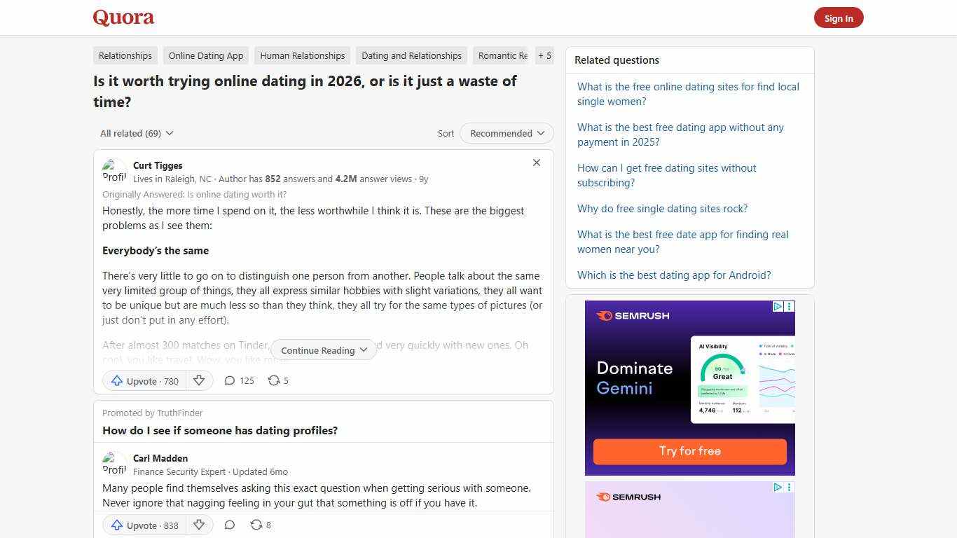 Is it worth trying online dating in 2026, or is it just a waste of time? - Quora